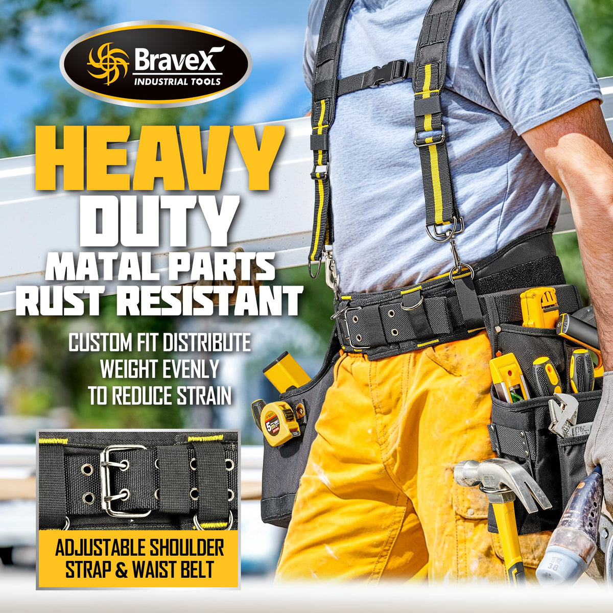 Tool Belt Suspenders 20 Bags 1200D Ballistic Nylon F980
