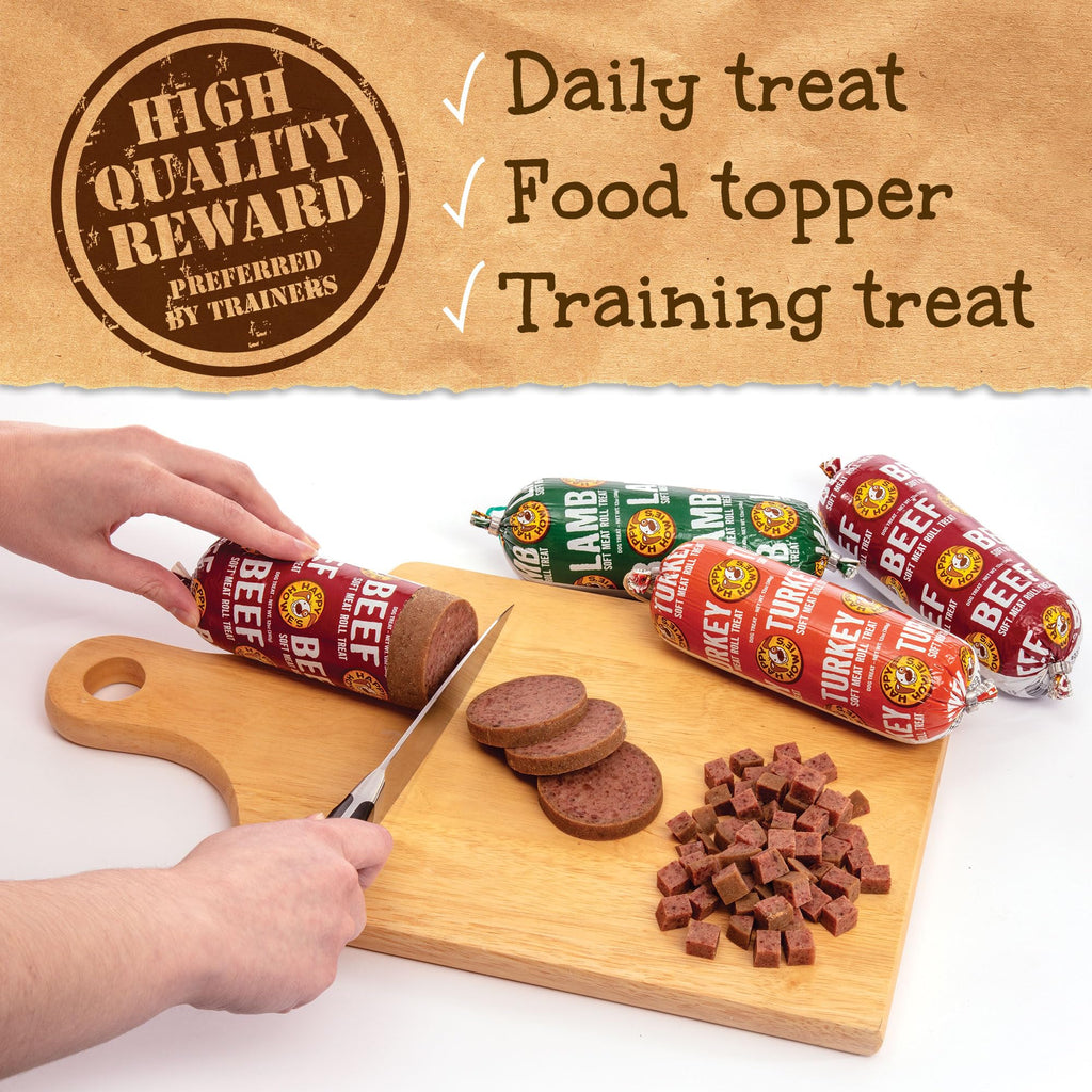 Beef Lamb Turkey Soft Meat Roll Treat 7 Oz (Pack of 3) E6829