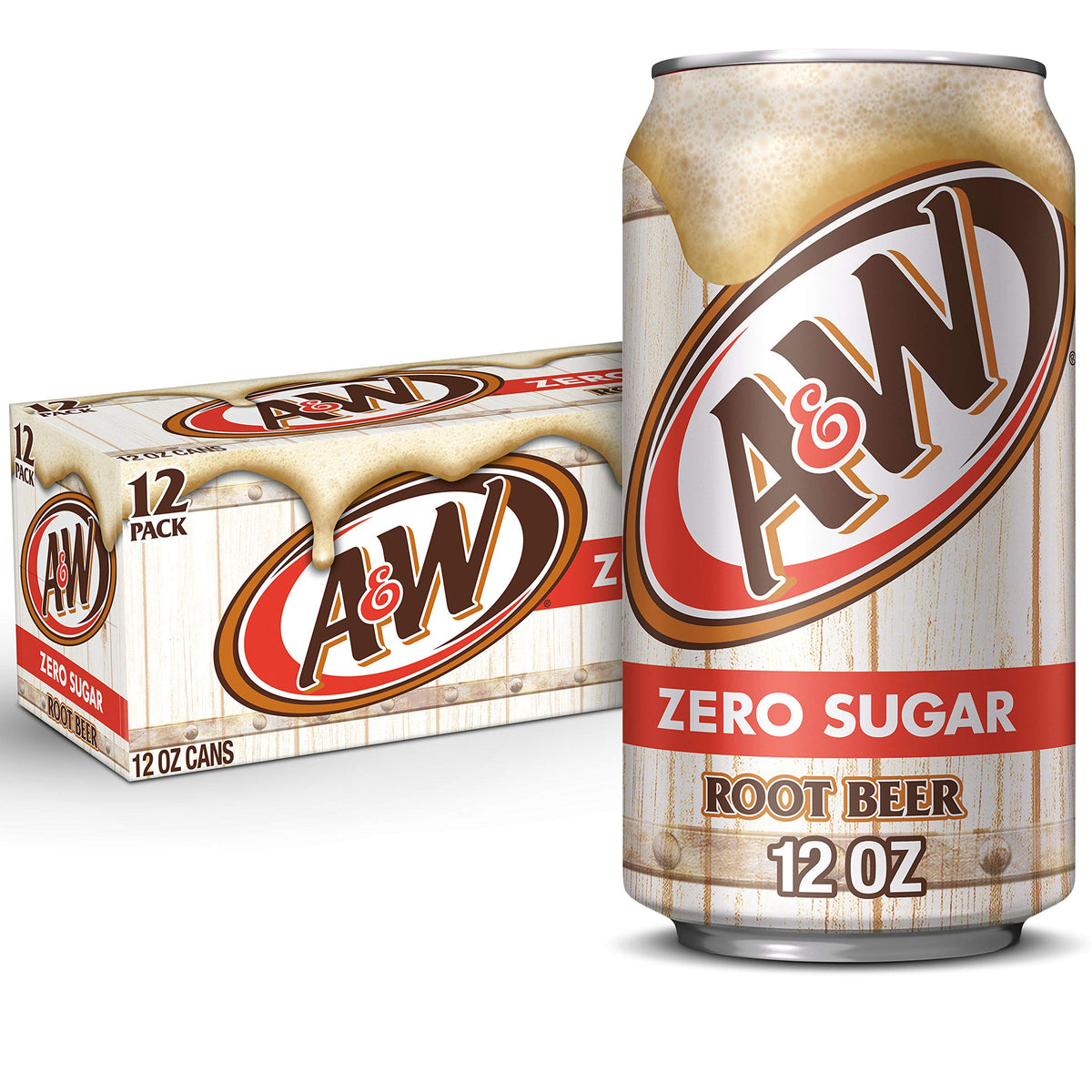 Zero Sugar Root Beer Soda, 12 fl oz cans, 12 pack N5221