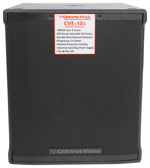 18" 1000 Watt Powered Subwoofer with Bluetooth K527492