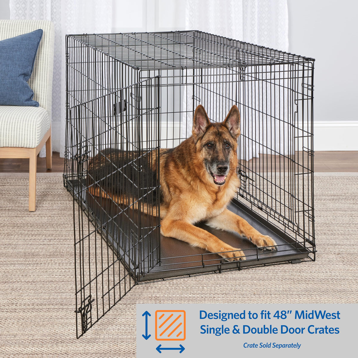 48 inch Metal Dog Crate Replacement Pan T3756